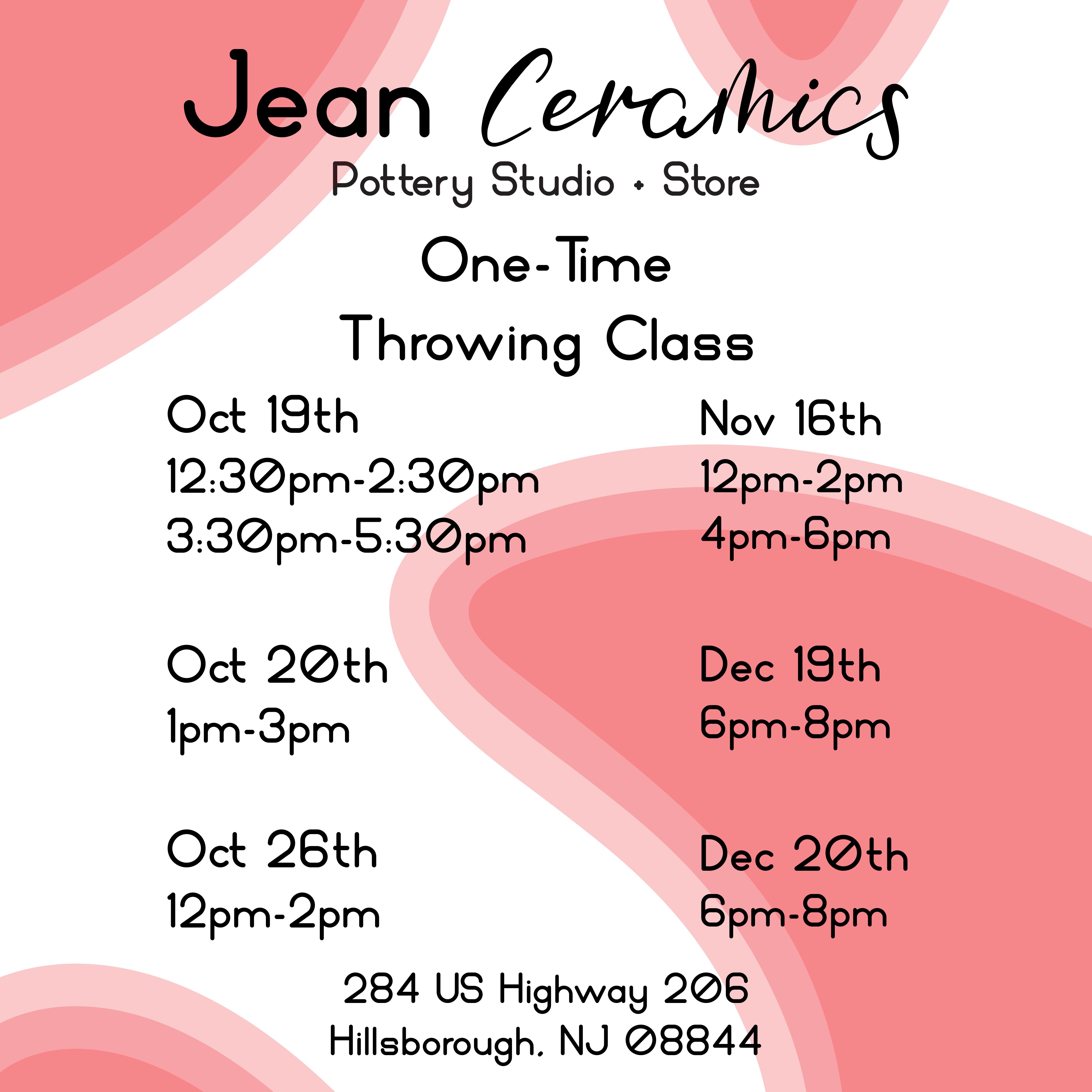 Jean Ceramics Pottery Throwing Class