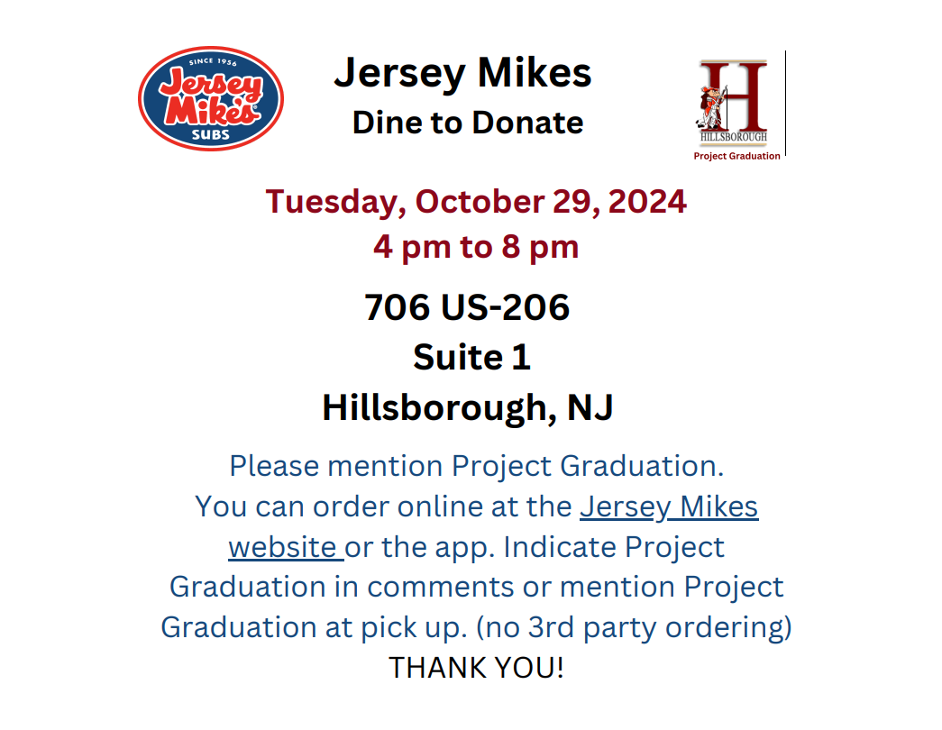 Jersey Mikes Project Graduation 10 29