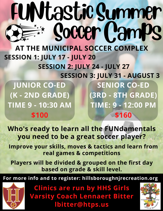 Hillsborough New Jersey Funtastic Summer Soccer Camps!